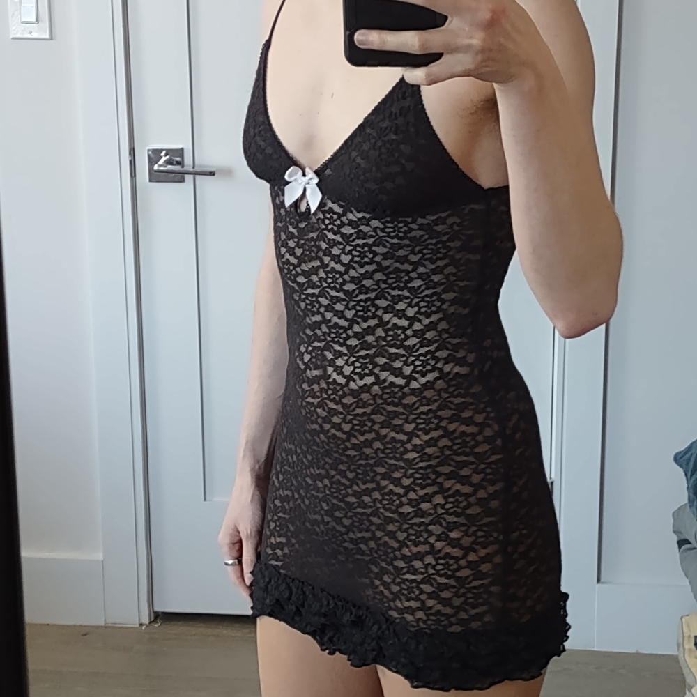 Victoria's Secret sheer lace slip dress